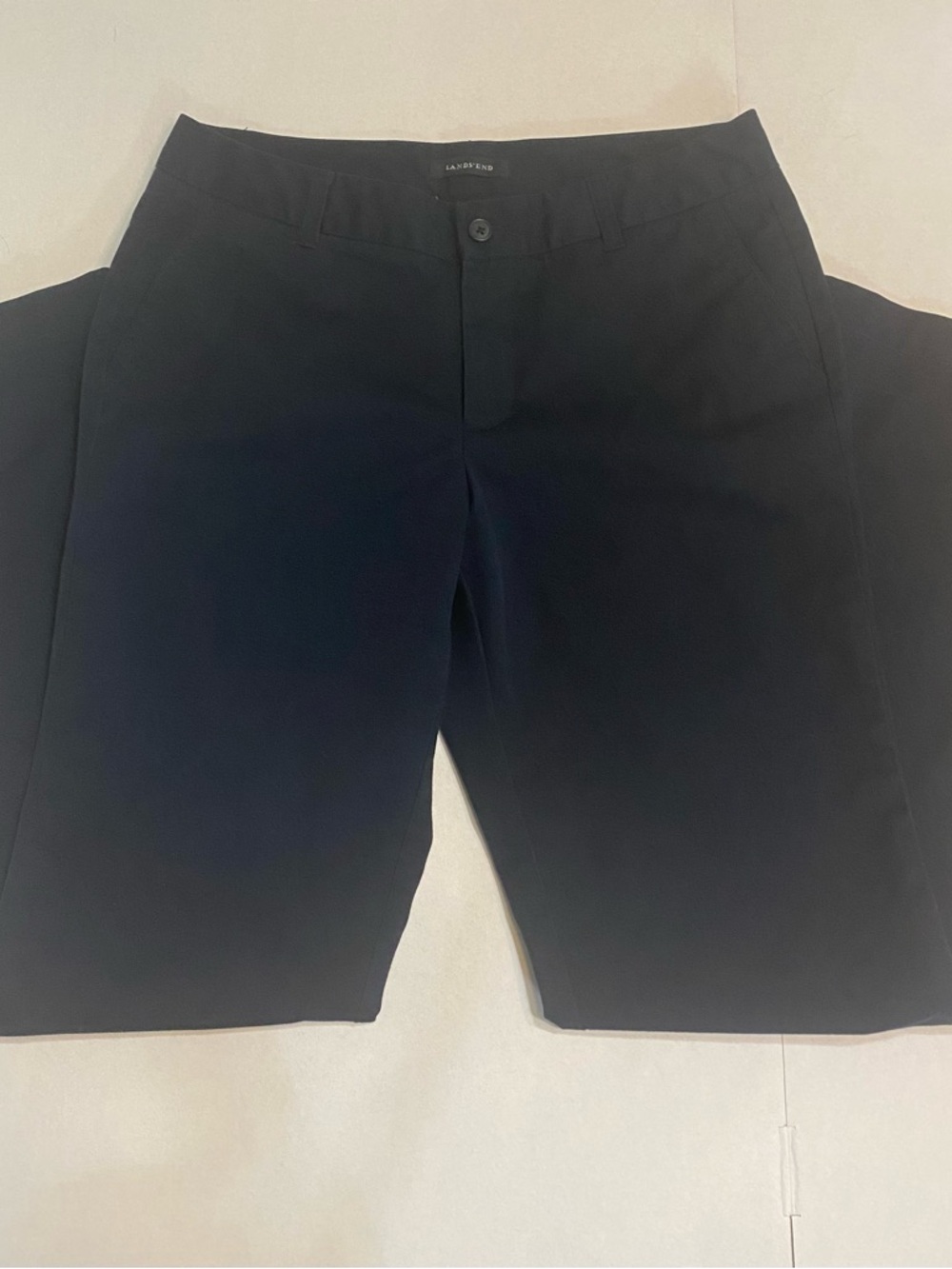 Lands’ End Women’s Straight‑Leg Chinos Pants Trousers – Size 6 (Navy)